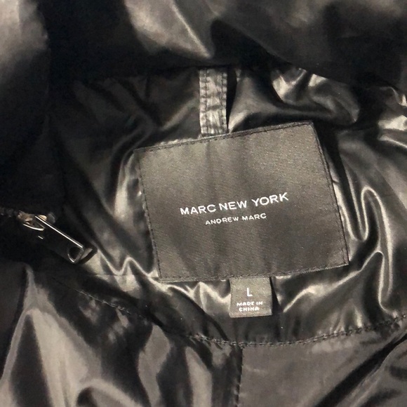 Andrew Marc New York black shiny jacket - Picture 1 of 3